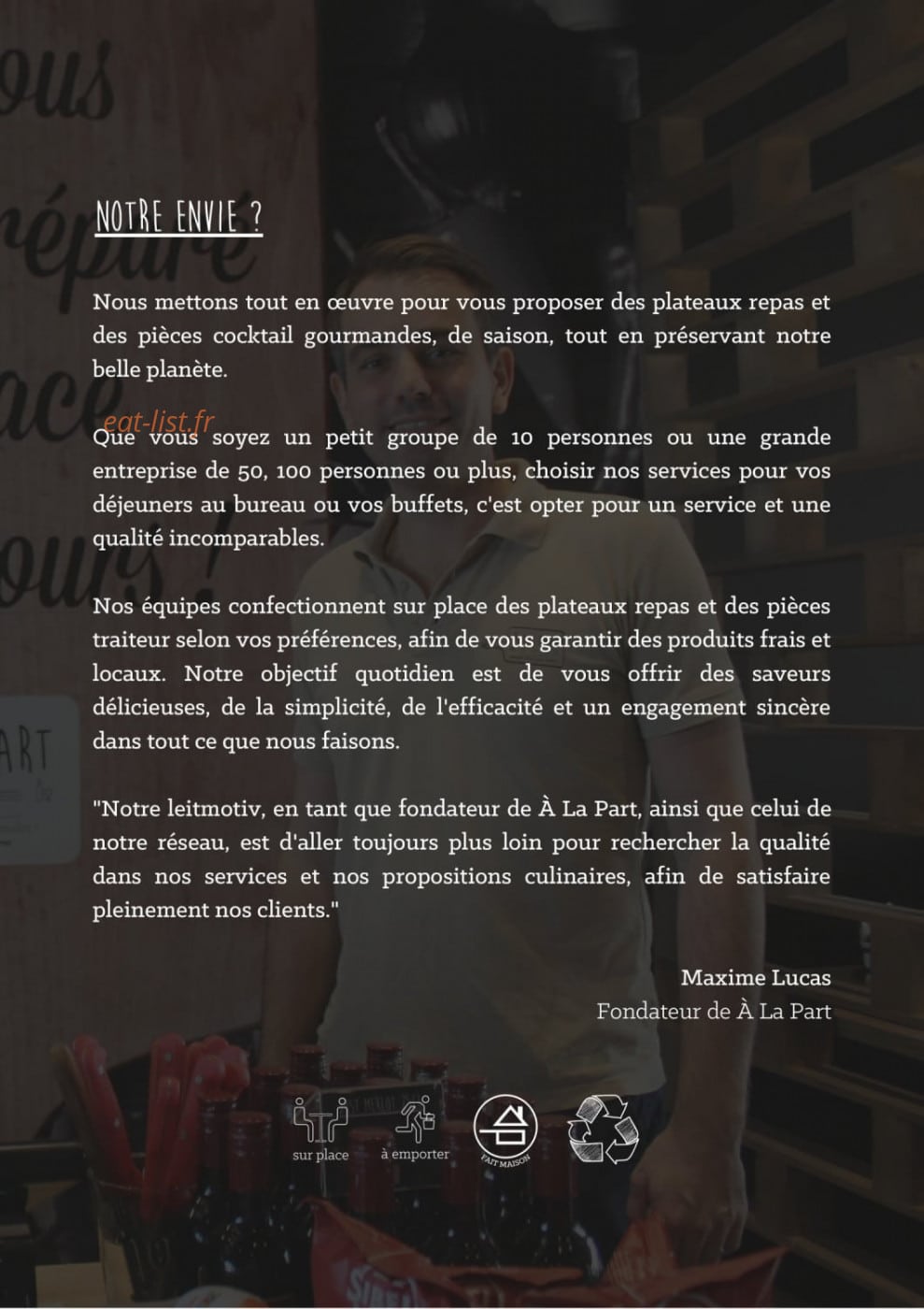 À La Part — carte page 2