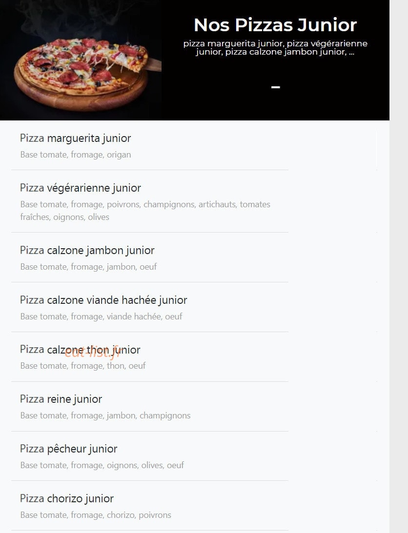 Allo pizza 53 — carte page 1