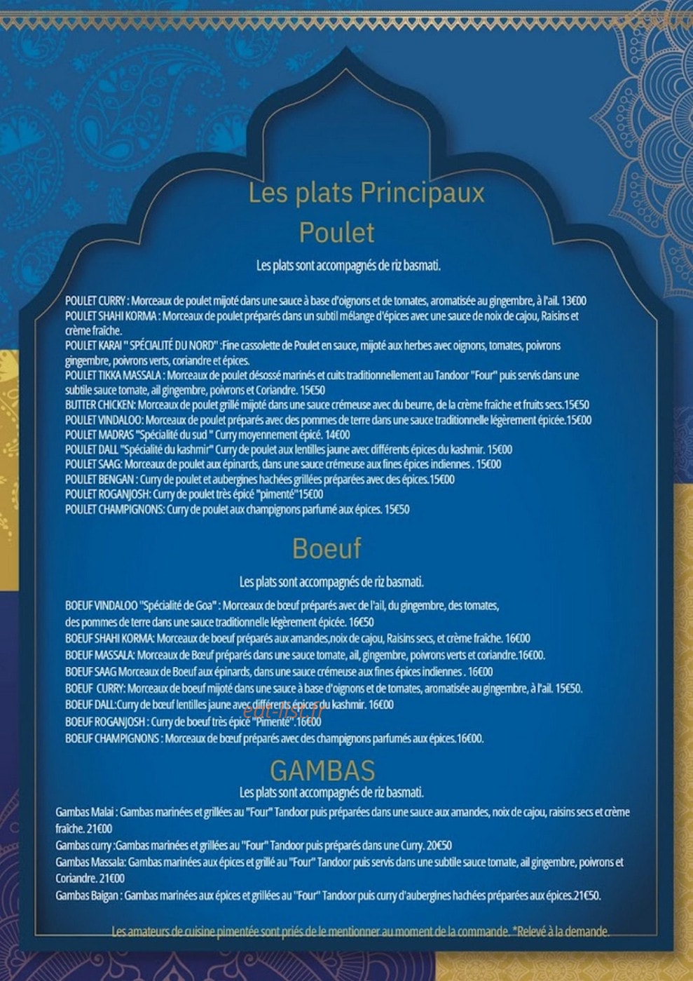 Chez punjab — carte page 1