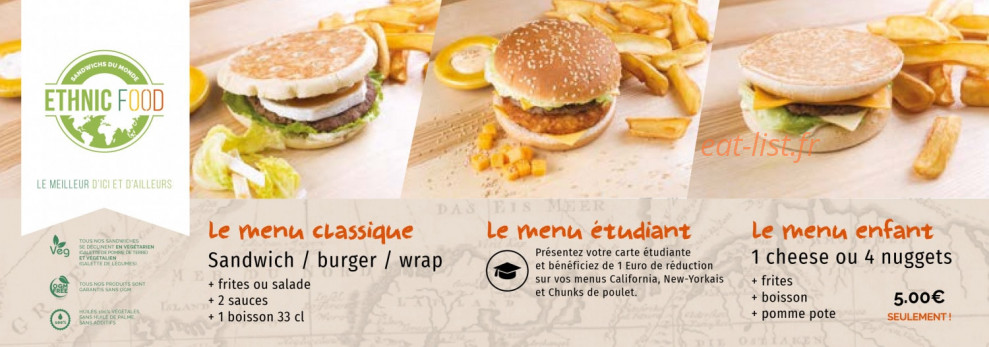 Ethnic Food﻿ — carte page 1