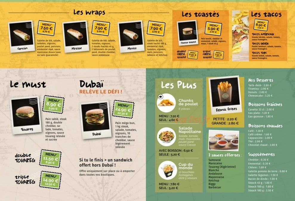 Ethnic Food﻿ — carte page 3