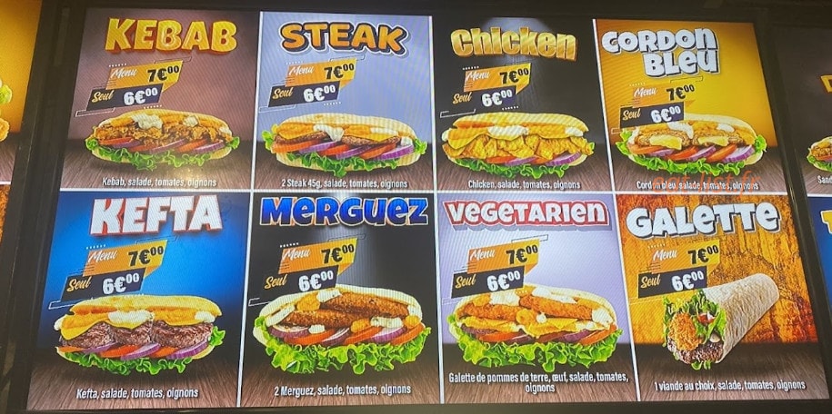 Food center — carte page 2