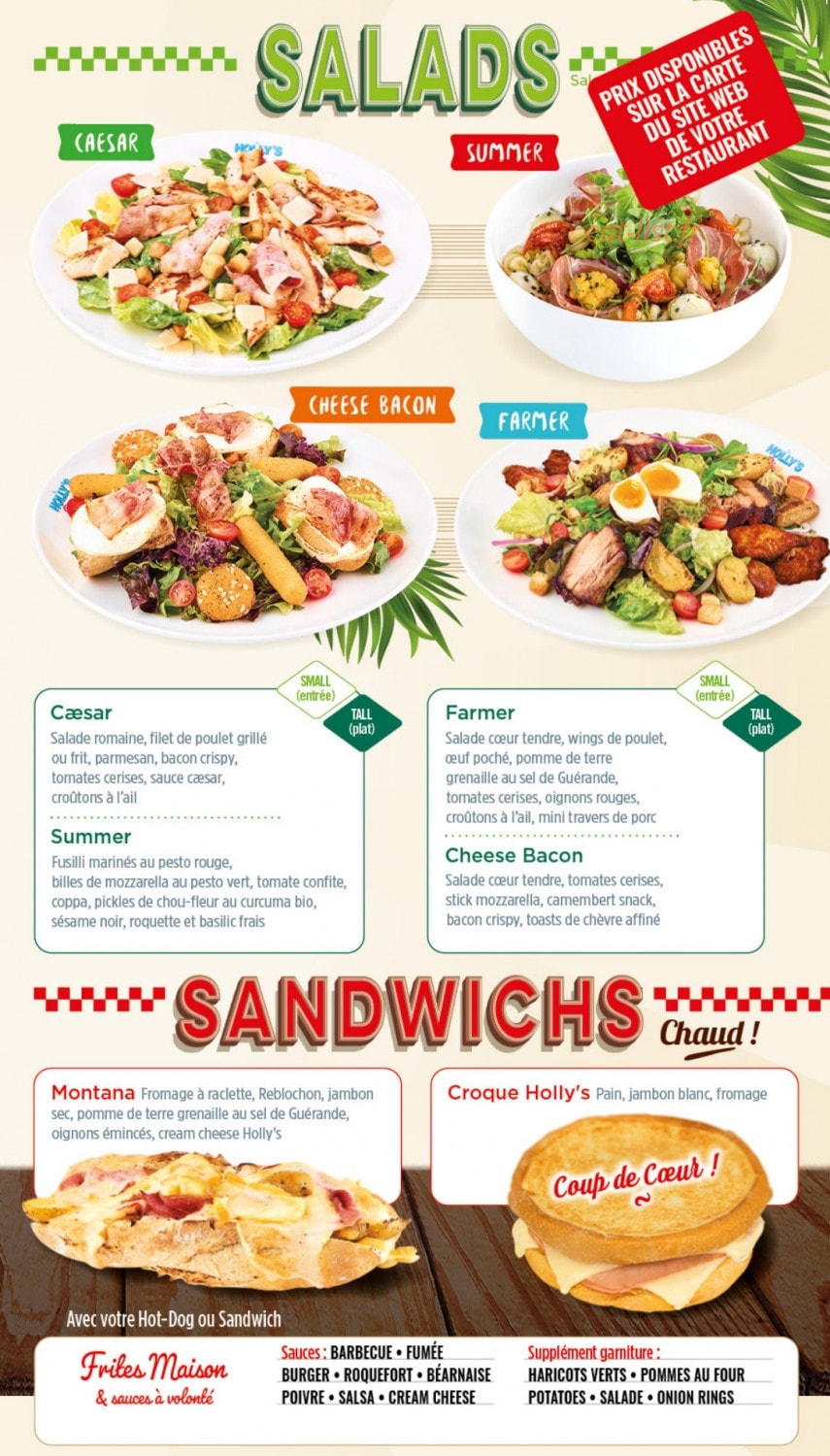 Holly's Diner — carte page 7