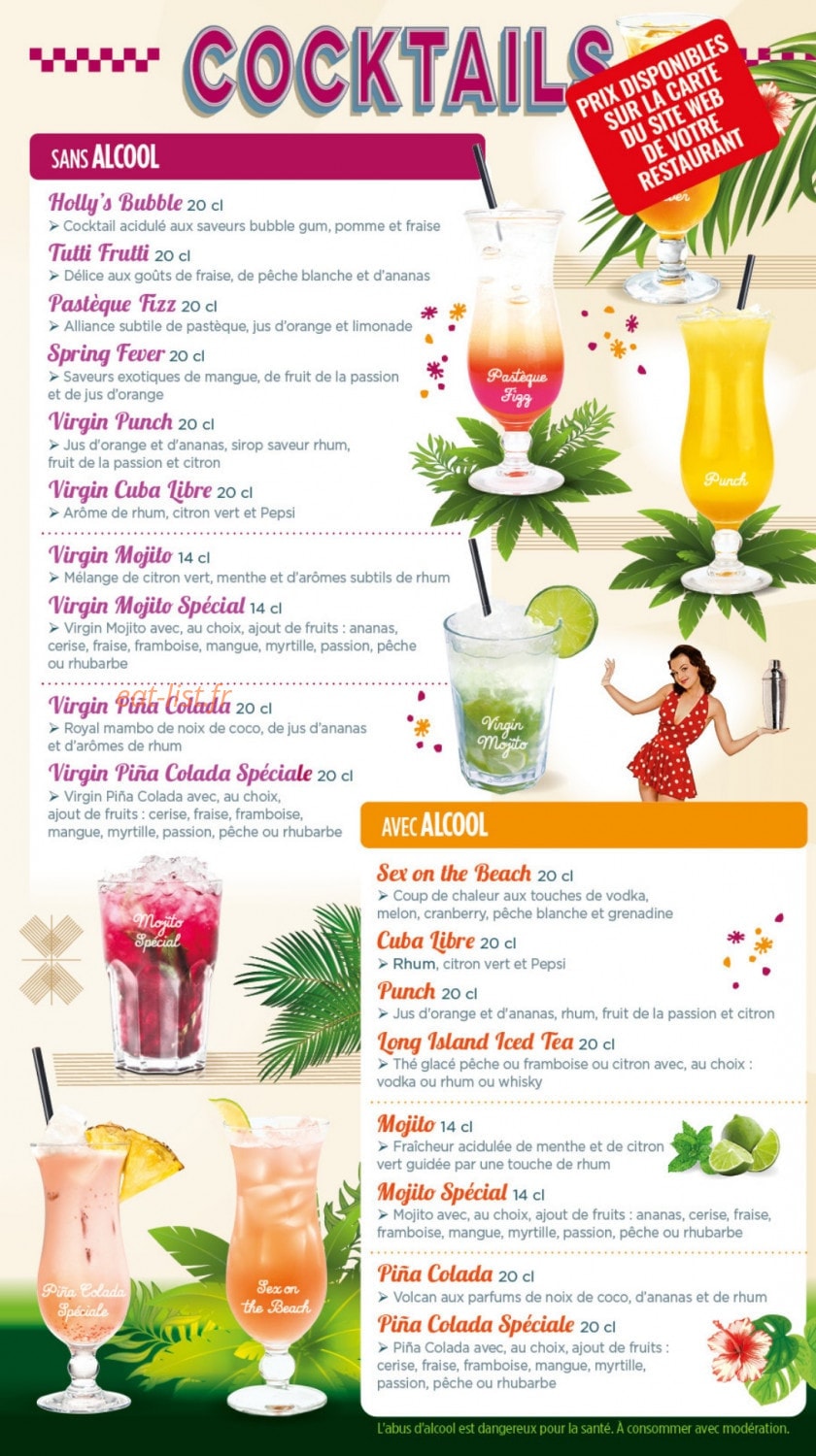 Holly's Diner — carte page 18