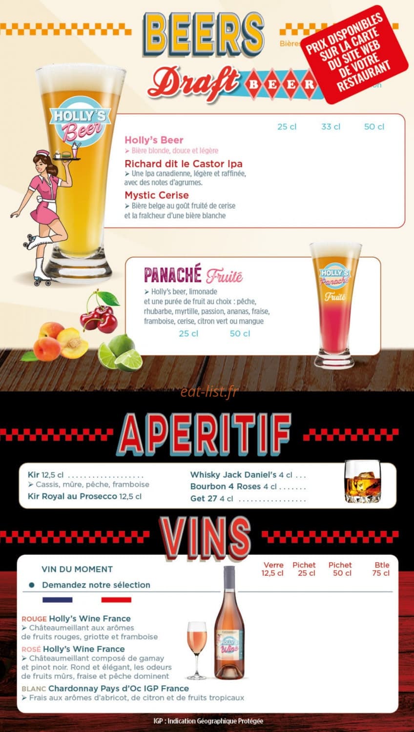 Holly's Diner — carte page 19