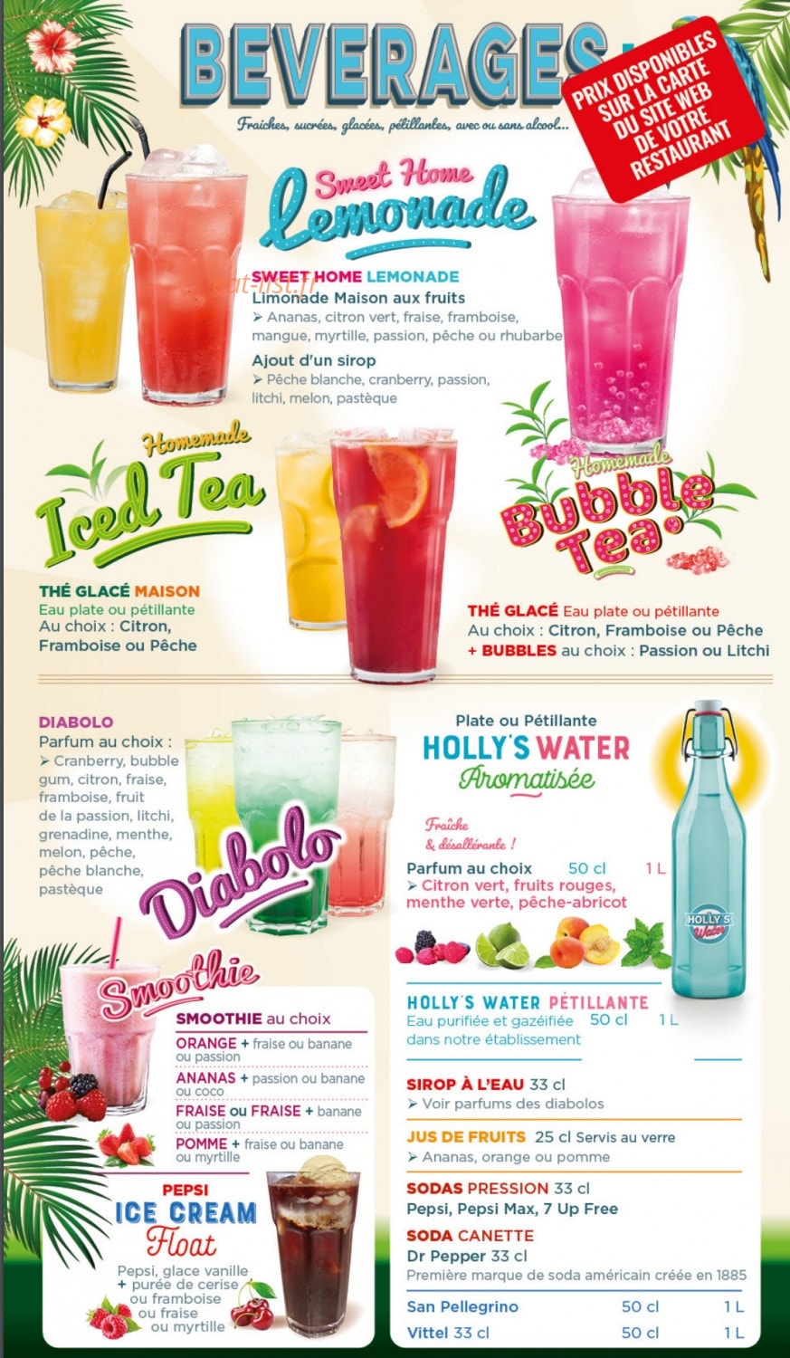 Holly's Diner — carte page 17