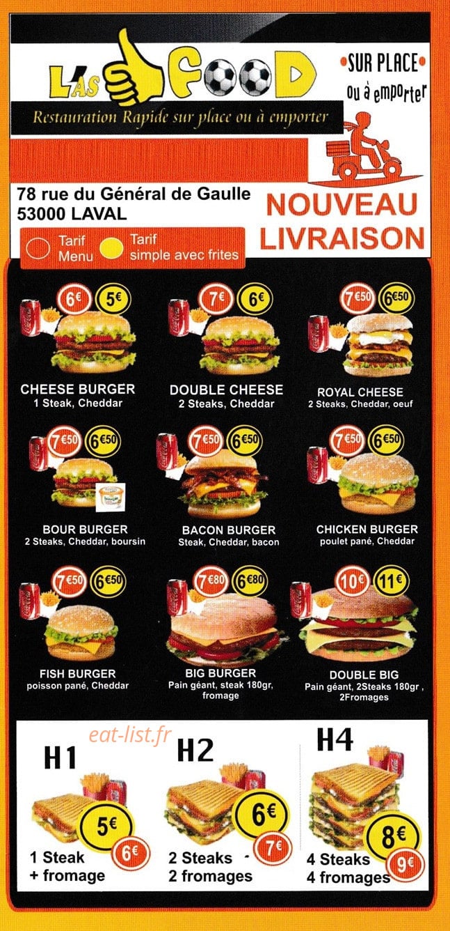 L'As Food — carte page 2