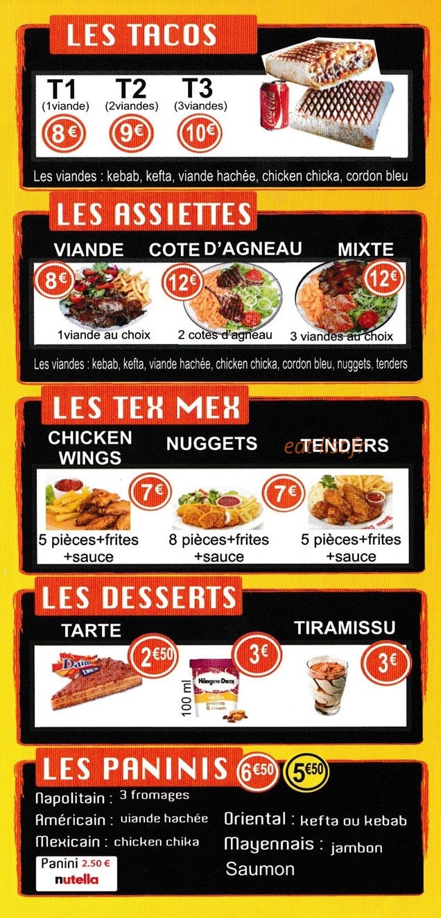 L'As Food — carte page 4