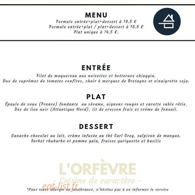 L'Orfèvre — carte page 1