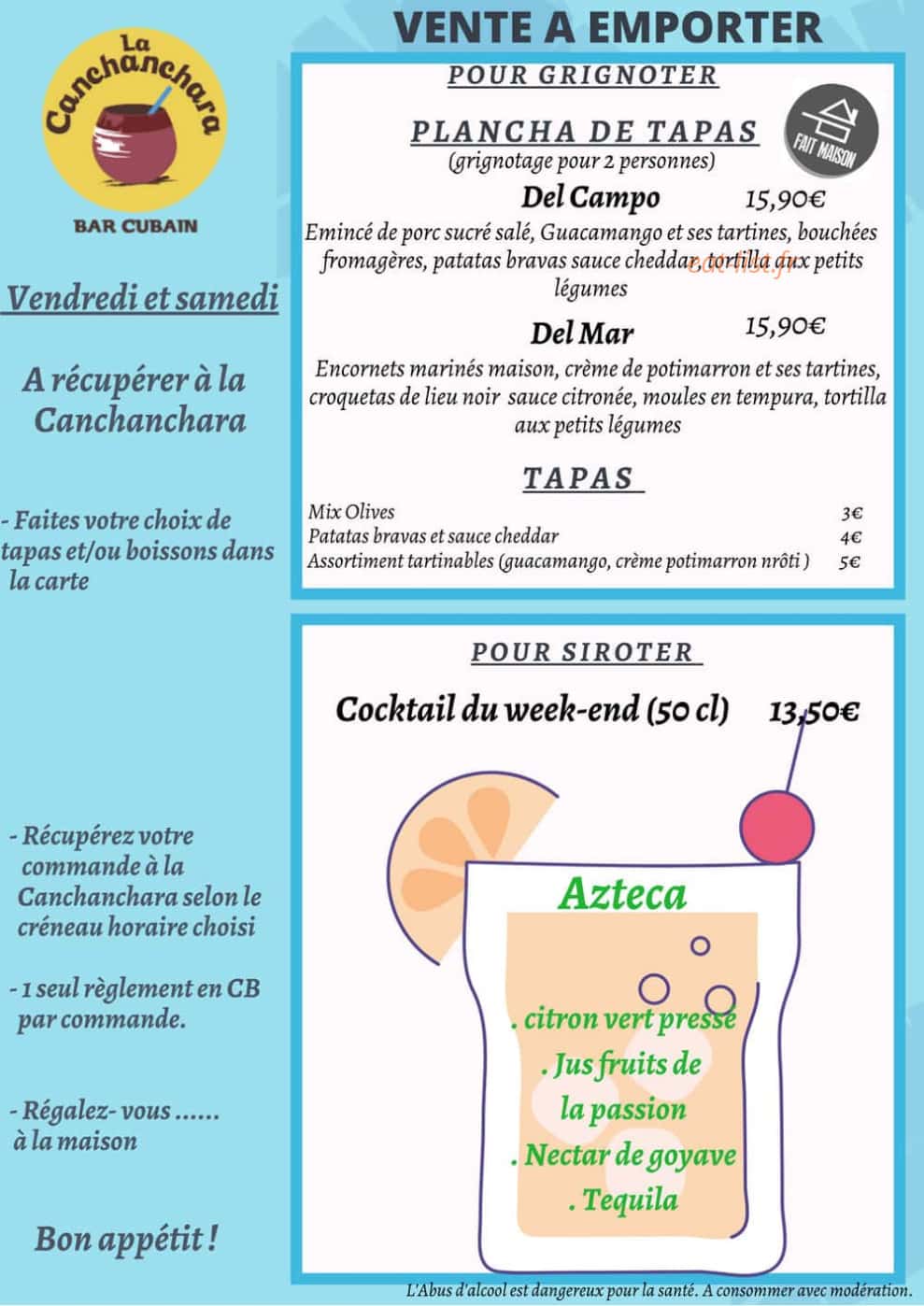 La Canchanchara — carte page 1