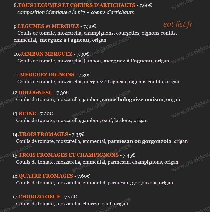 La casa della pizza — carte page 2