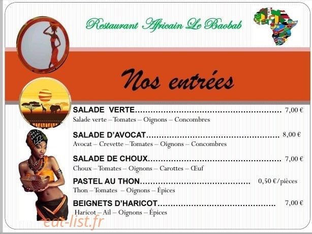 Le Baobab — carte page 1