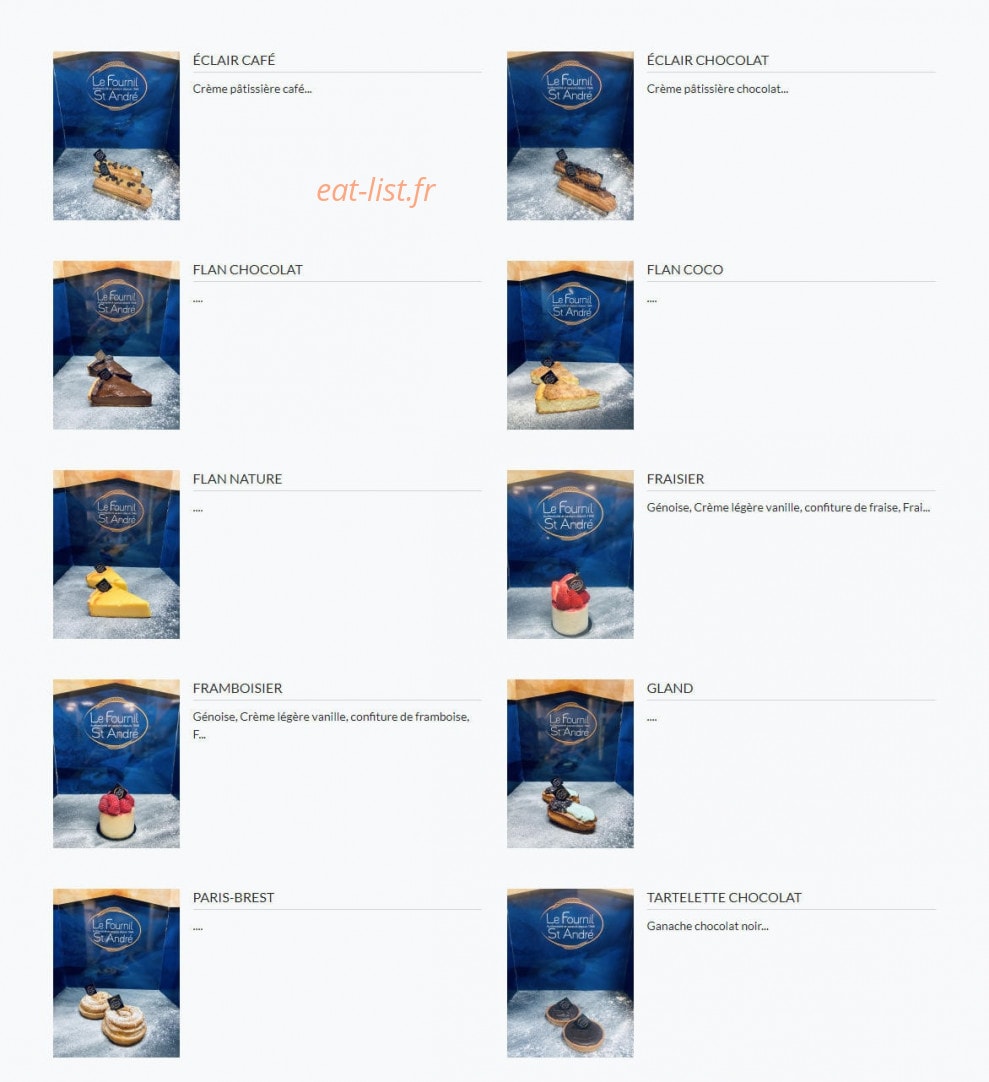 Le Fournil Saint André — carte page 4