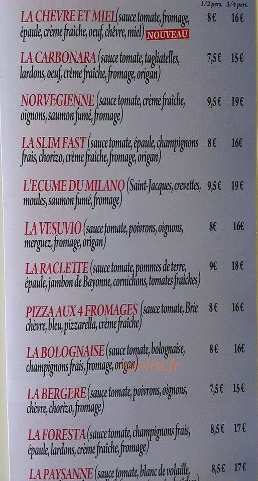 Le Milano — carte page 3