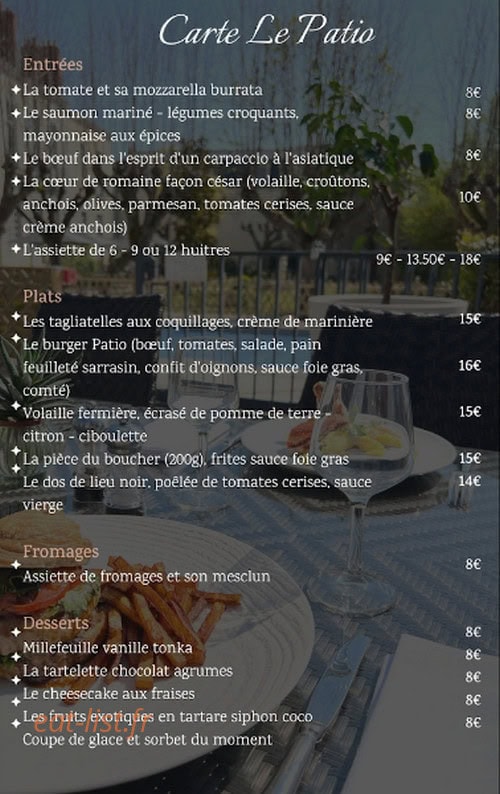 Le Patio — carte page 1