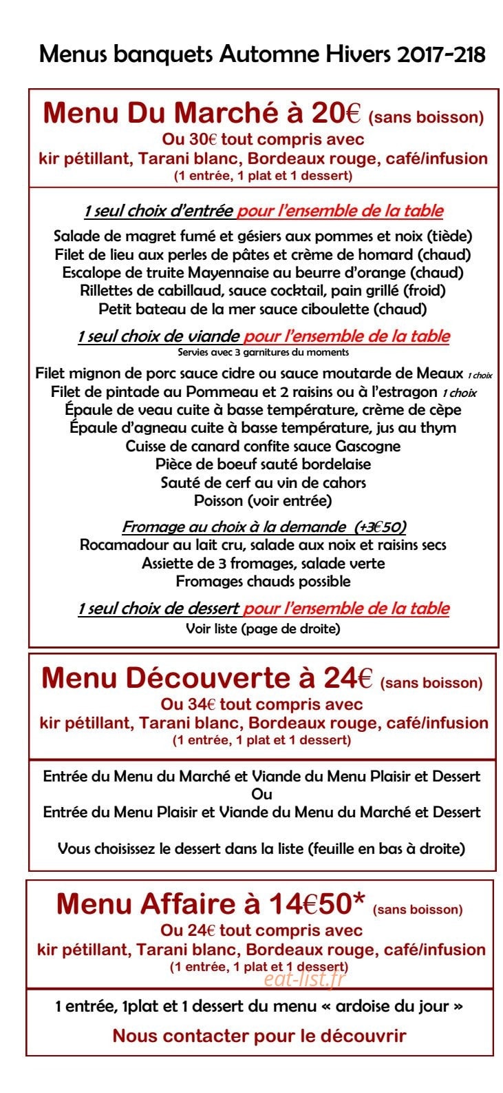 Le Petit Périgord — carte page 3