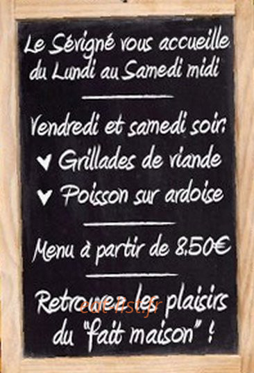 Le Sévigné — carte page 1
