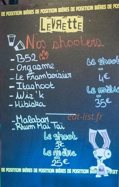 LevЯette Café — carte page 1