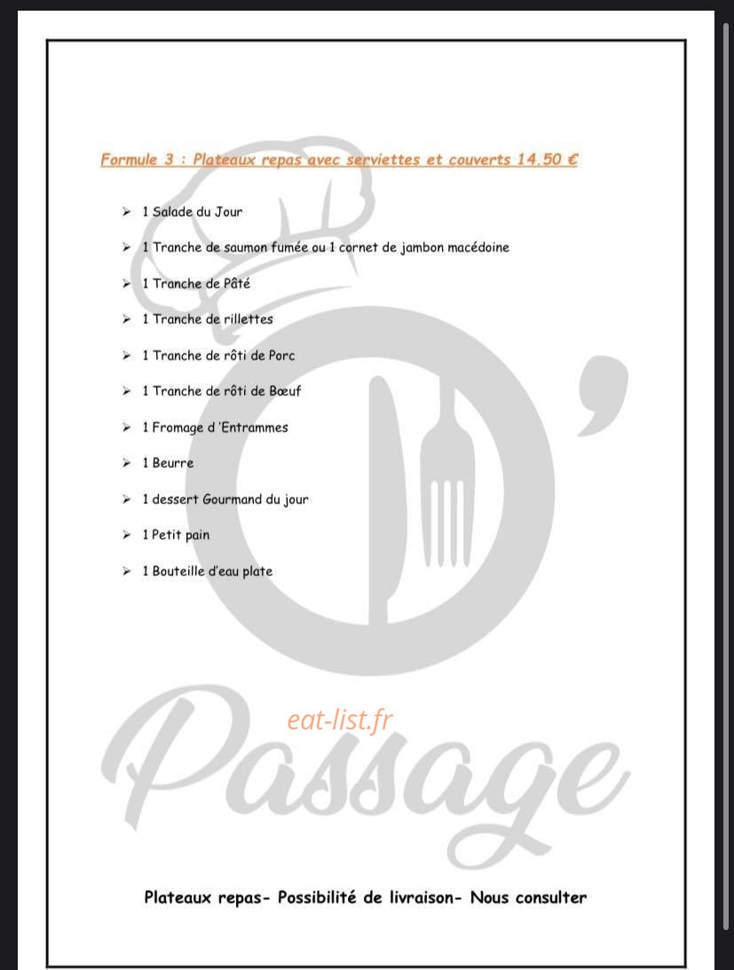O'Passage — carte page 7