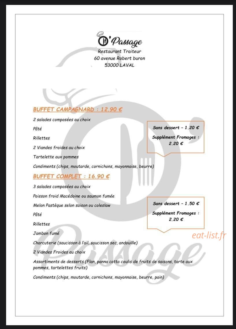 O'Passage — carte page 4