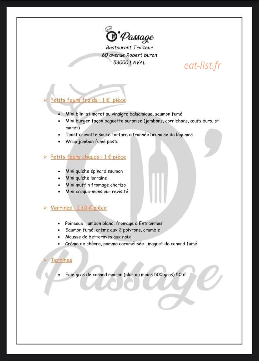 O'Passage — carte page 3