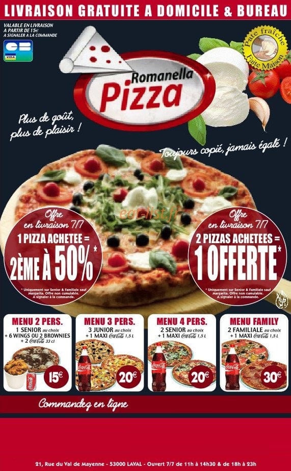 Pizza Romanella — carte page 1