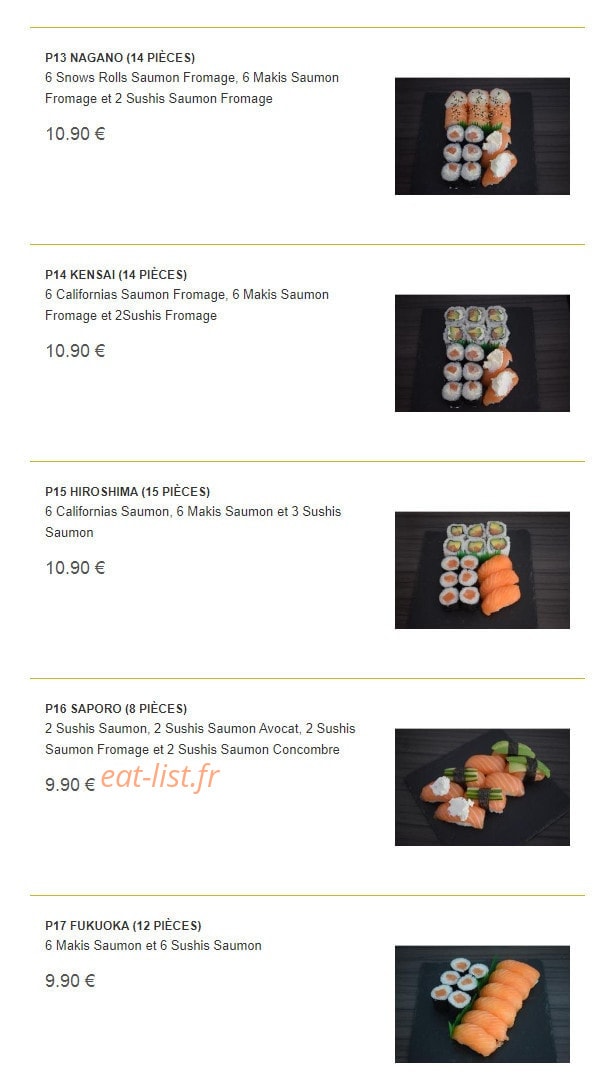 Saveurs thaï — carte page 13