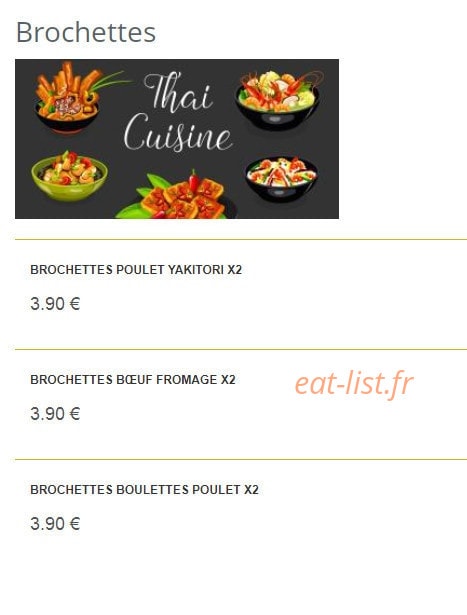 Saveurs thaï — carte page 6