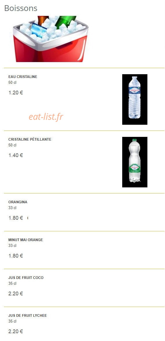 Saveurs thaï — carte page 16
