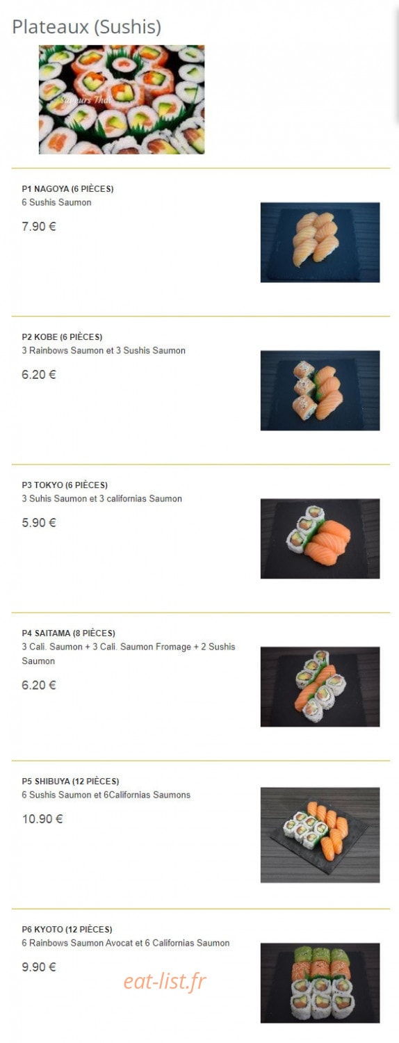 Saveurs thaï — carte page 11