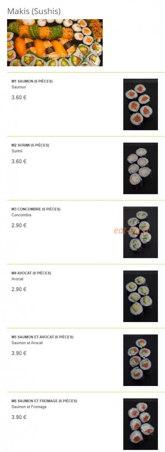 Saveurs thaï — carte page 7