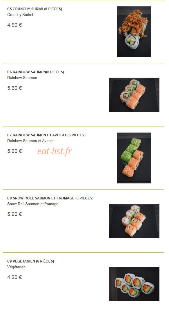 Saveurs thaï — carte page 9