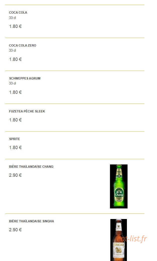Saveurs thaï — carte page 17