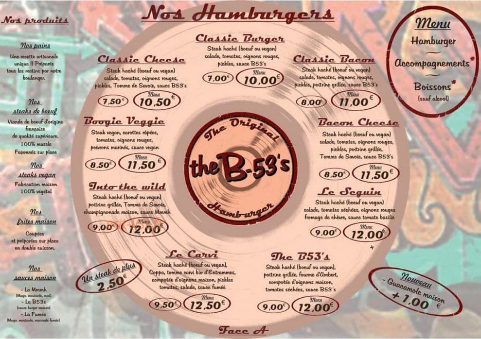 The B53's — carte page 1