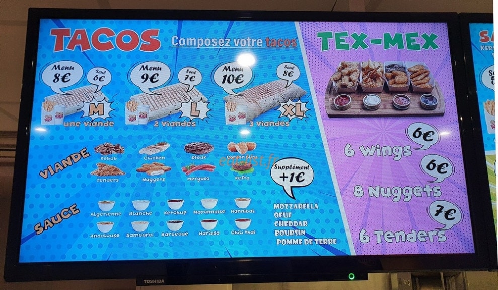Top kebab — carte page 1