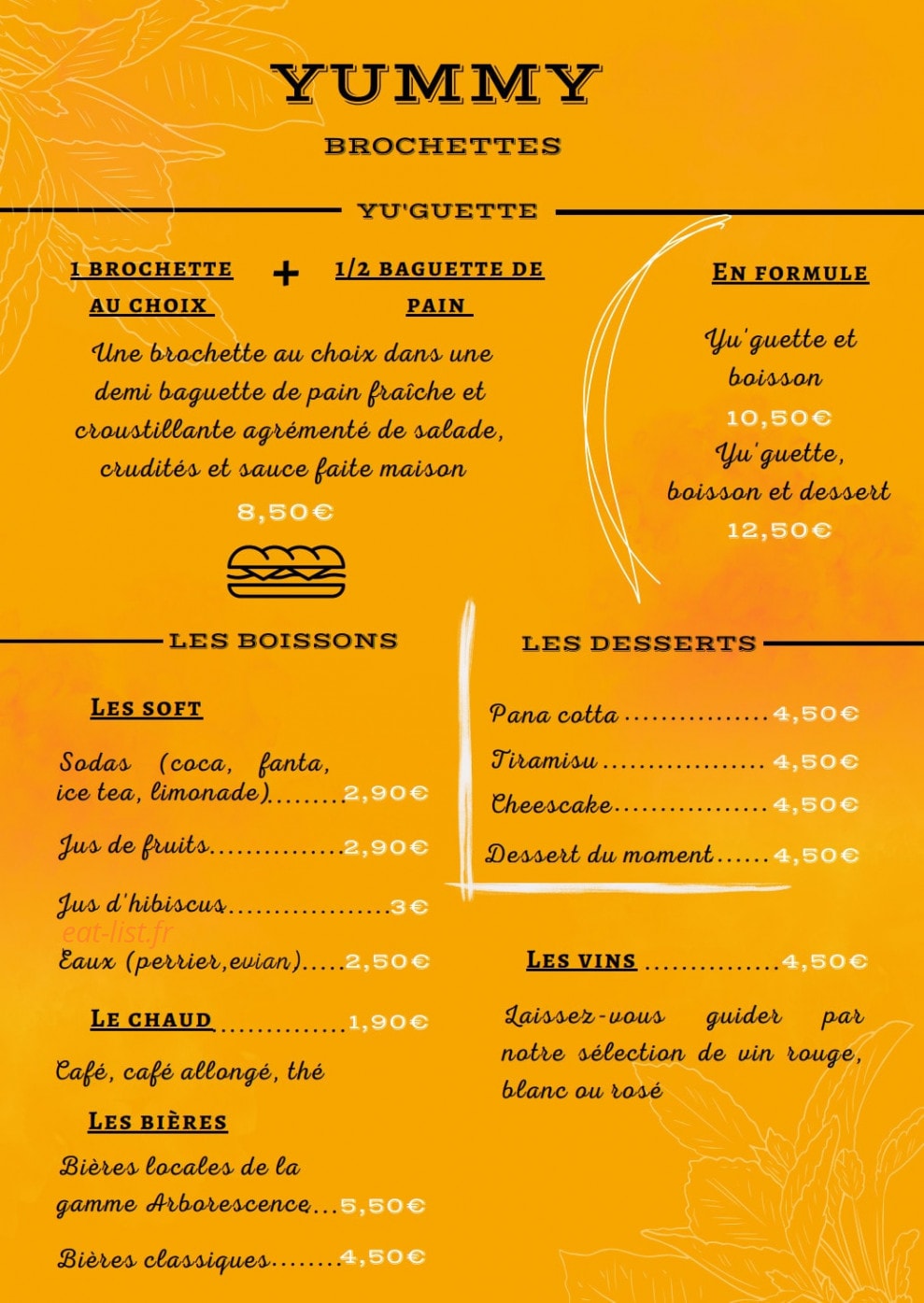 Yummy Brochettes — carte page 2