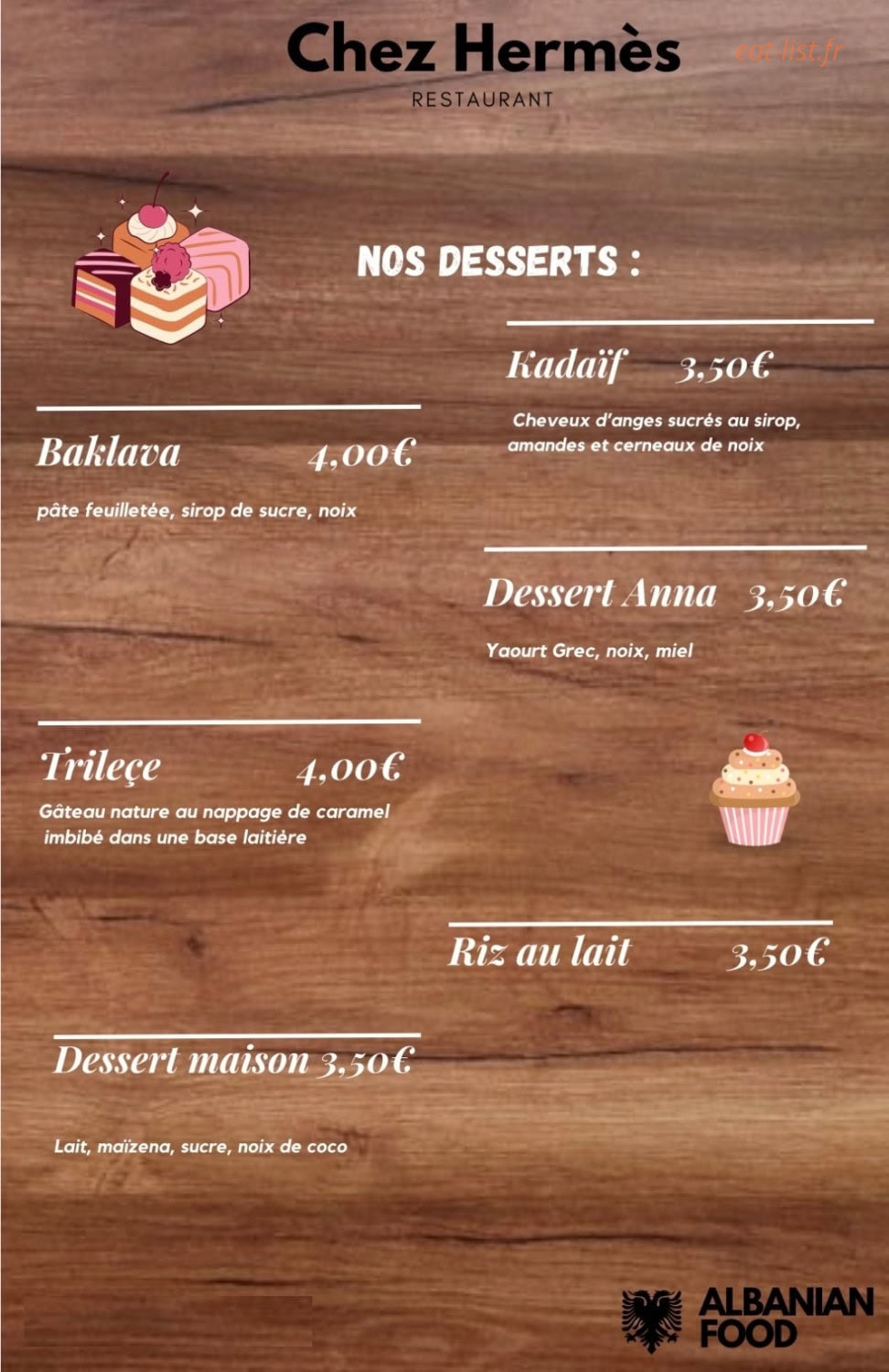Chez Hermes — carte page 6