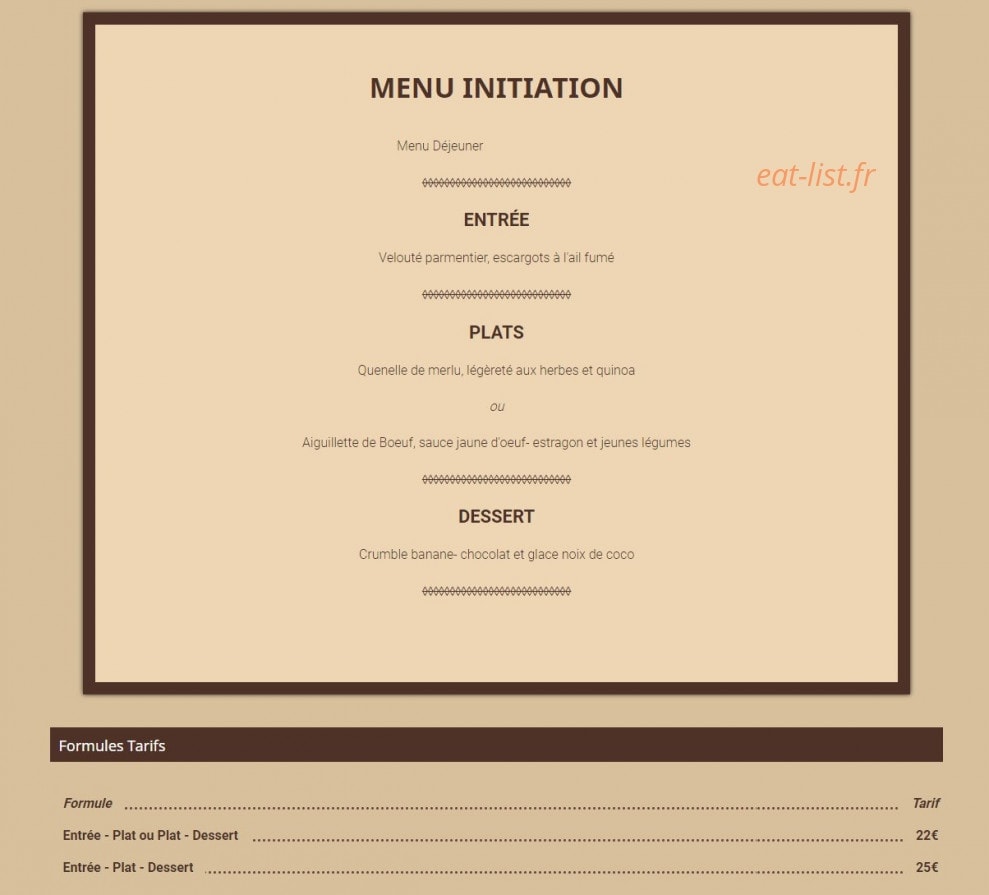 L'Éveil Des Sens — carte page 1