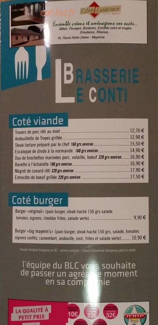 Le Conti — carte page 2