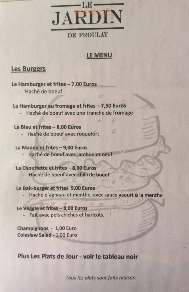 Le Jardin — carte page 1
