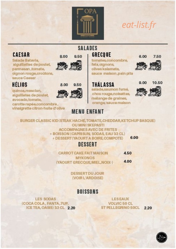 Opa — carte page 2