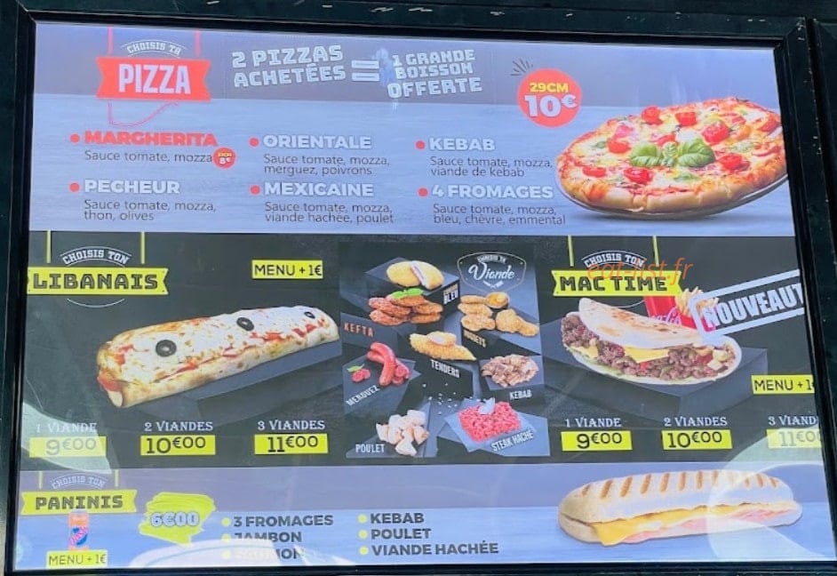 Royal Food — carte page 1