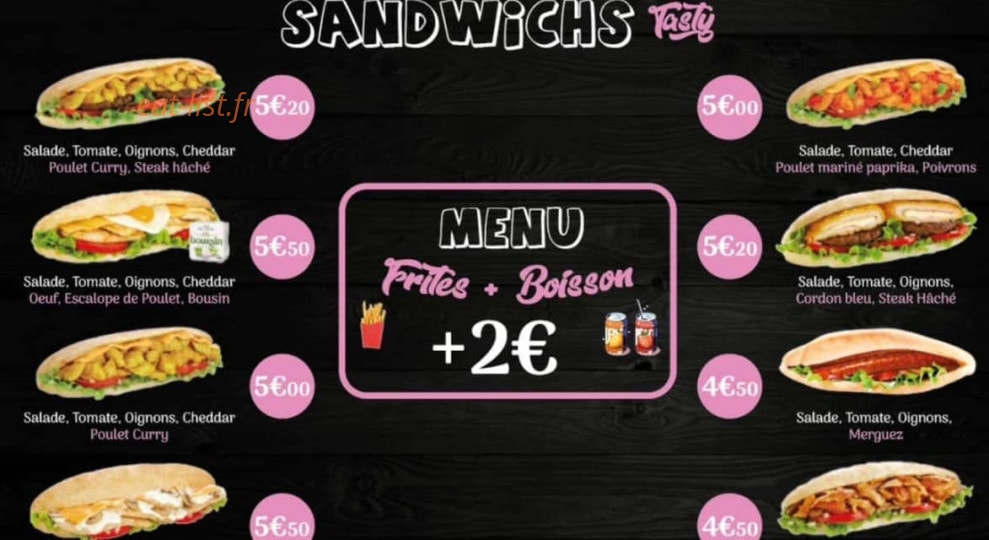 Tasty — carte page 1