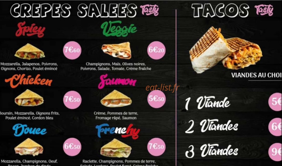 Tasty — carte page 3