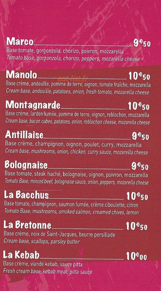 Le Bacchus — carte page 3