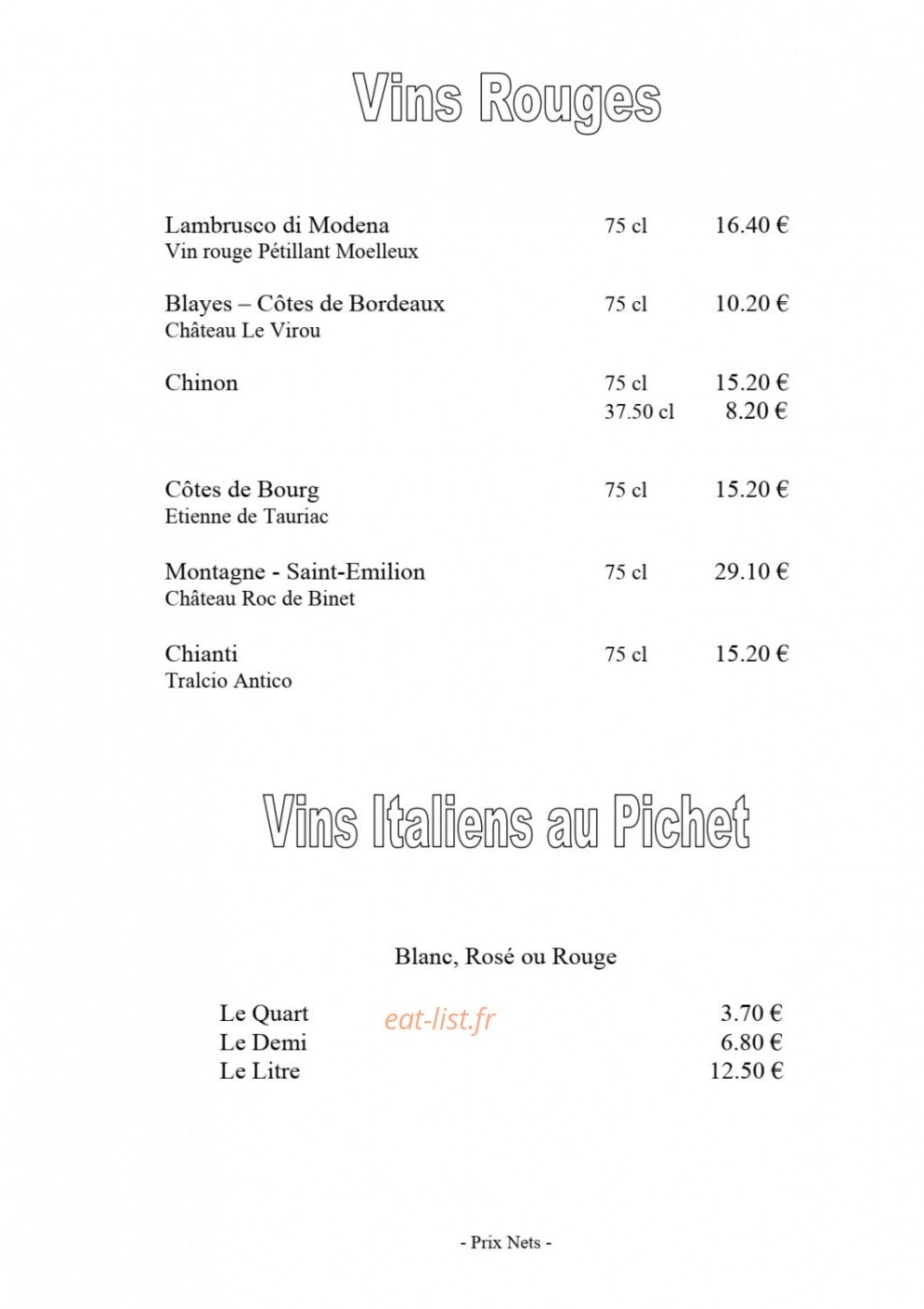La Sosta — carte page 7