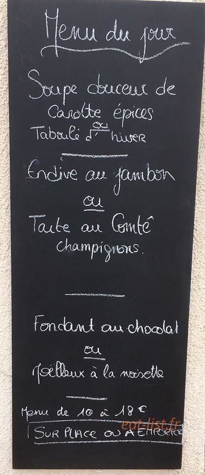 Le Comptoir — carte page 1