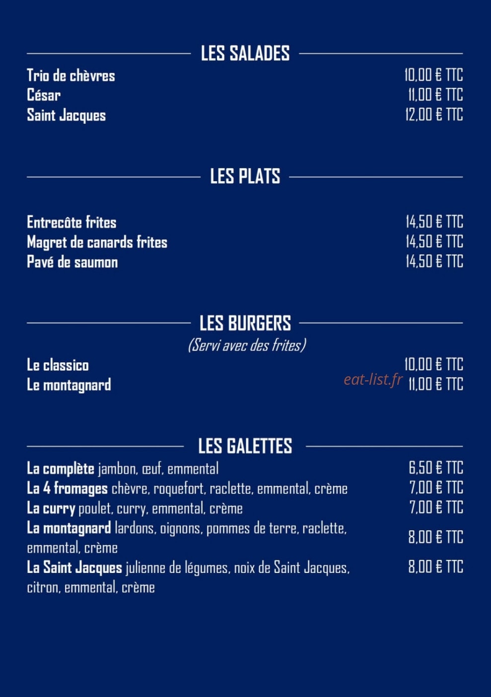 Le Classico — carte page 2