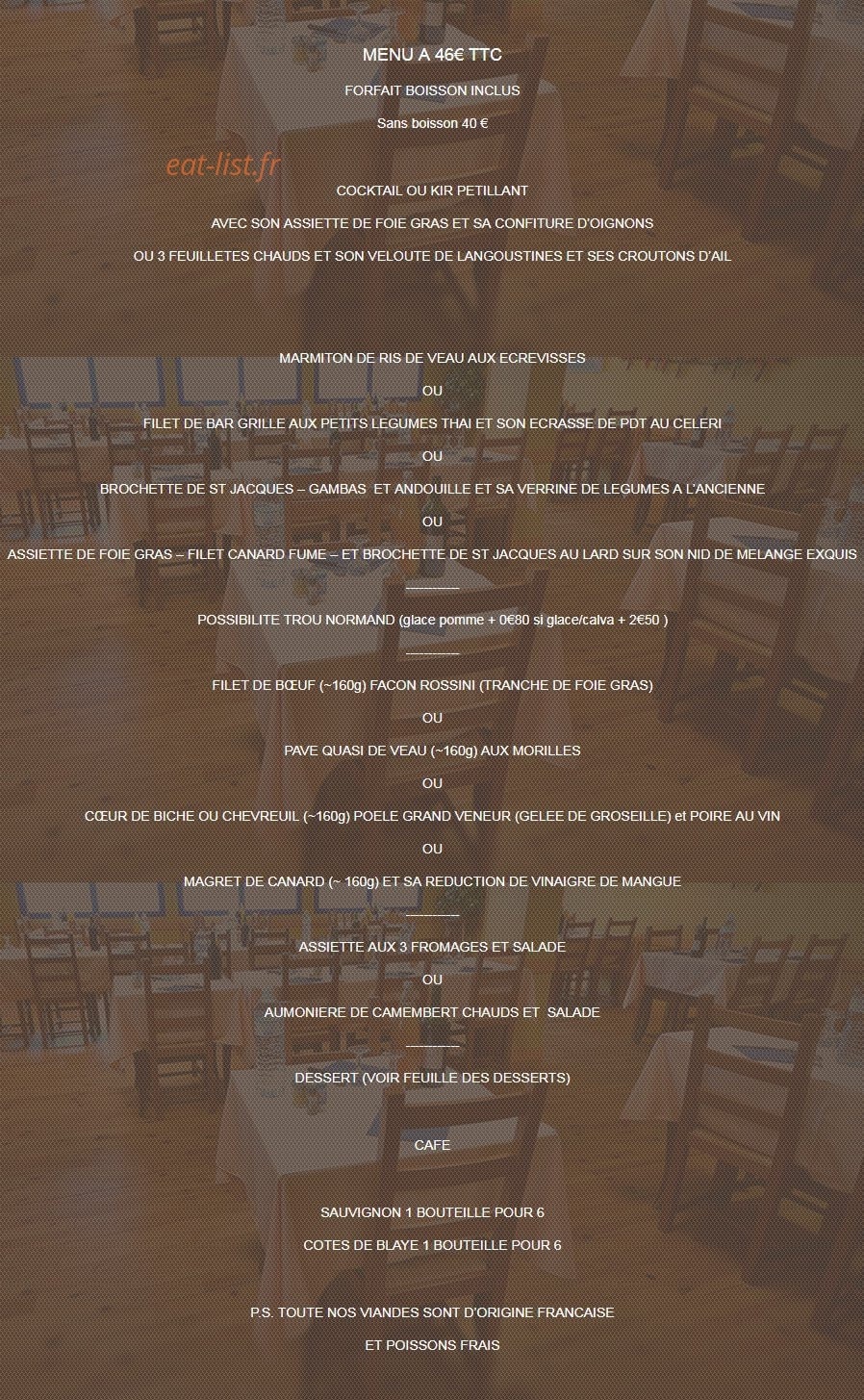 Resto Le Lion D'or — carte page 3