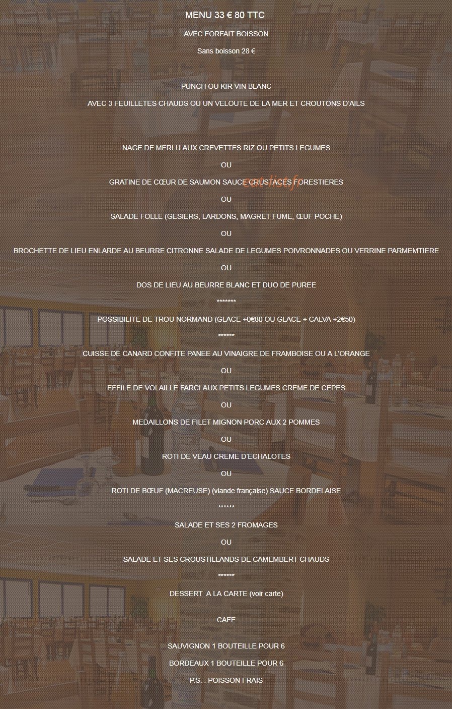 Resto Le Lion D'or — carte page 1